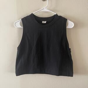 Aritzia Wilfred Free Weekend Tank Top Womens Small Black Workout Casual Yoga
